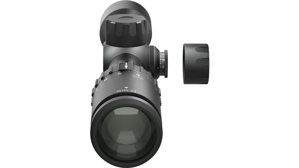 Zeiss V3 2.5-8x35mm 1in Tube Rifle Scope w/Capped Turrets, Second Focal Plane, Duplex Reticle, Black, 522702-9806-000