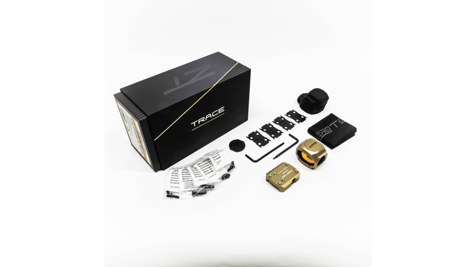 ZeroTech Optics Trace H.A.L.O 1x28mm Enclosed Micro Reflex Red Dot Sight, 3 MOA Dot, Flat Dark Earth, TRAE28-FDE