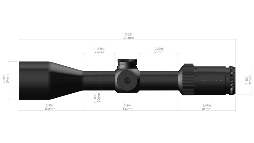 ZeroTech Optics Thrive 4-16x50mm 30mm Tube Rifle Scope, Second Focal Plane