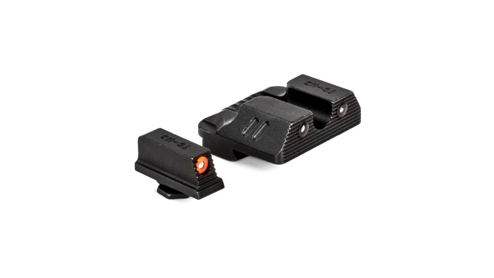 ZEV Technologies Combat Tritium Sight Set, .215 Tritium Front w/ Orange Ring, Tritium Rear, SIGHT.SET-215-NS-COM3-NS-B