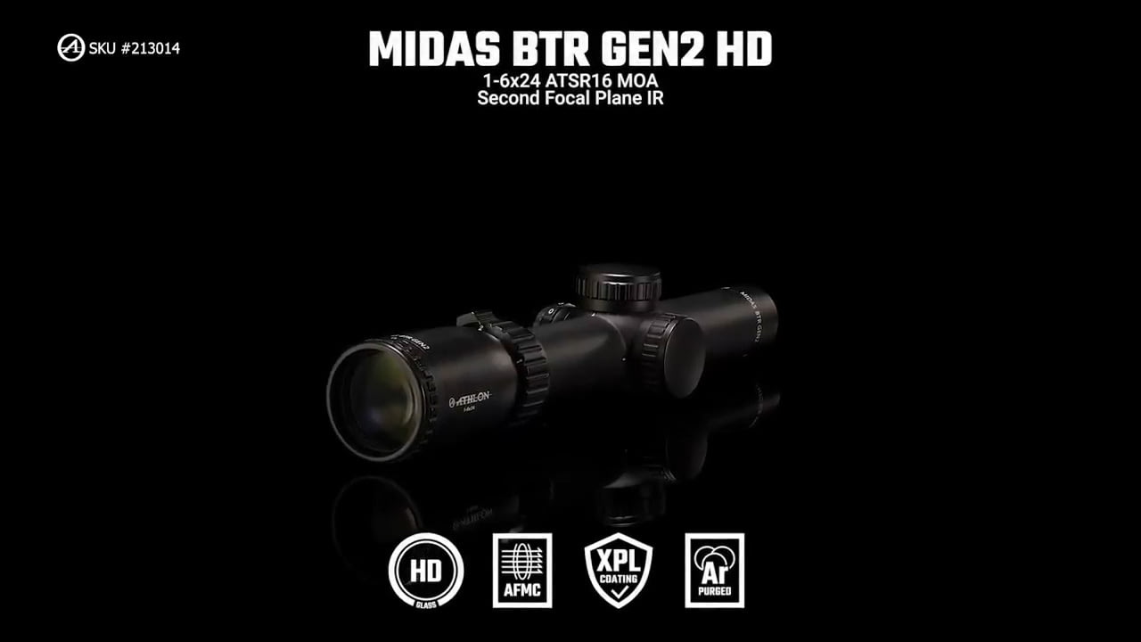 opplanet athlon optics 213014 midas btr gen2 hd 1 6x24 atsr16 moa sfp ir features video