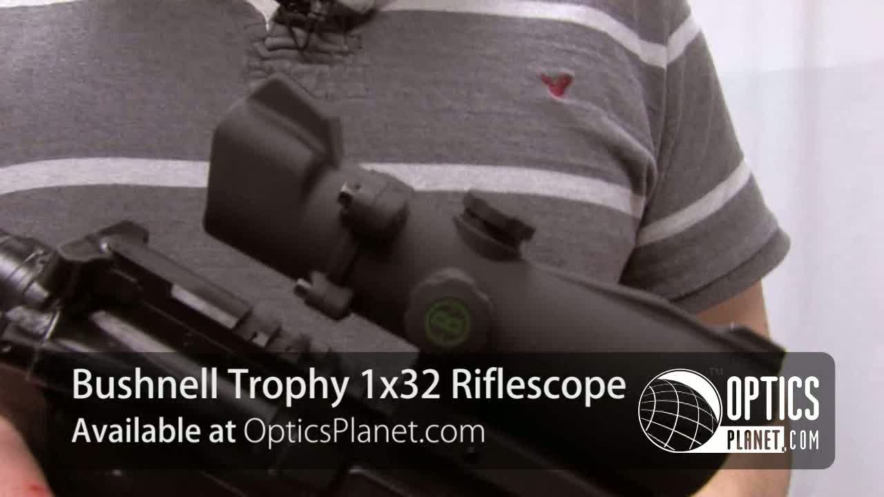 opplanet bushnell trophy 1x32 red dot sight riflescope pif