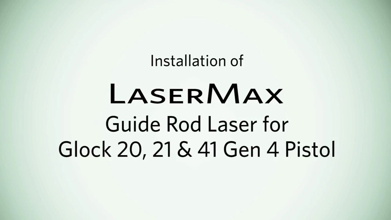 opplanet lasermax lasermax guide rod installation for glock 20 21 41 gen 4 video