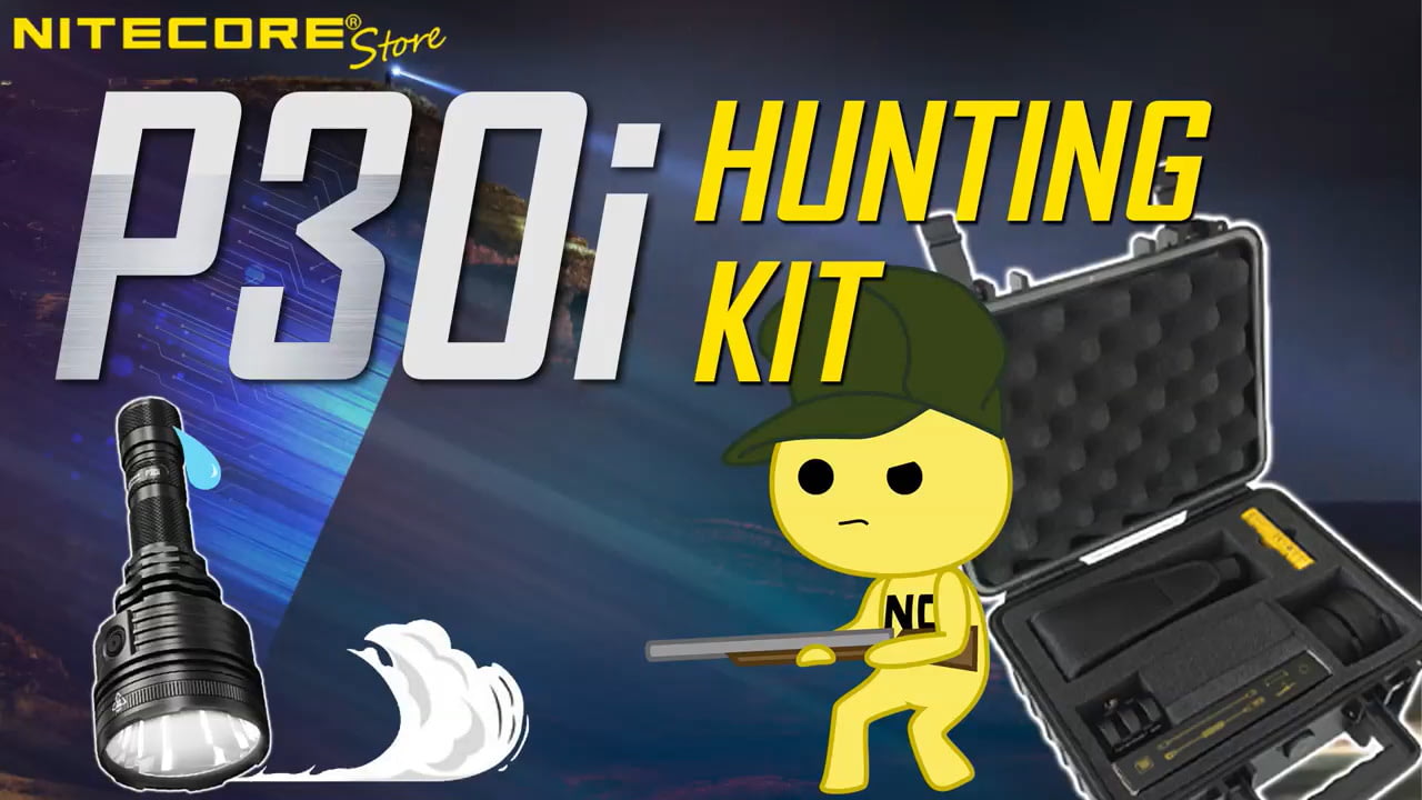 opplanet nitecore p30i 2000 lumen 1093 yard long throw flashlight hunting kit video