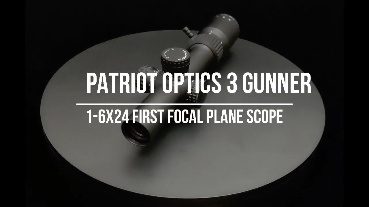 opplanet patriot optics 3 gunner 1 6x24 ffp rifle scope video