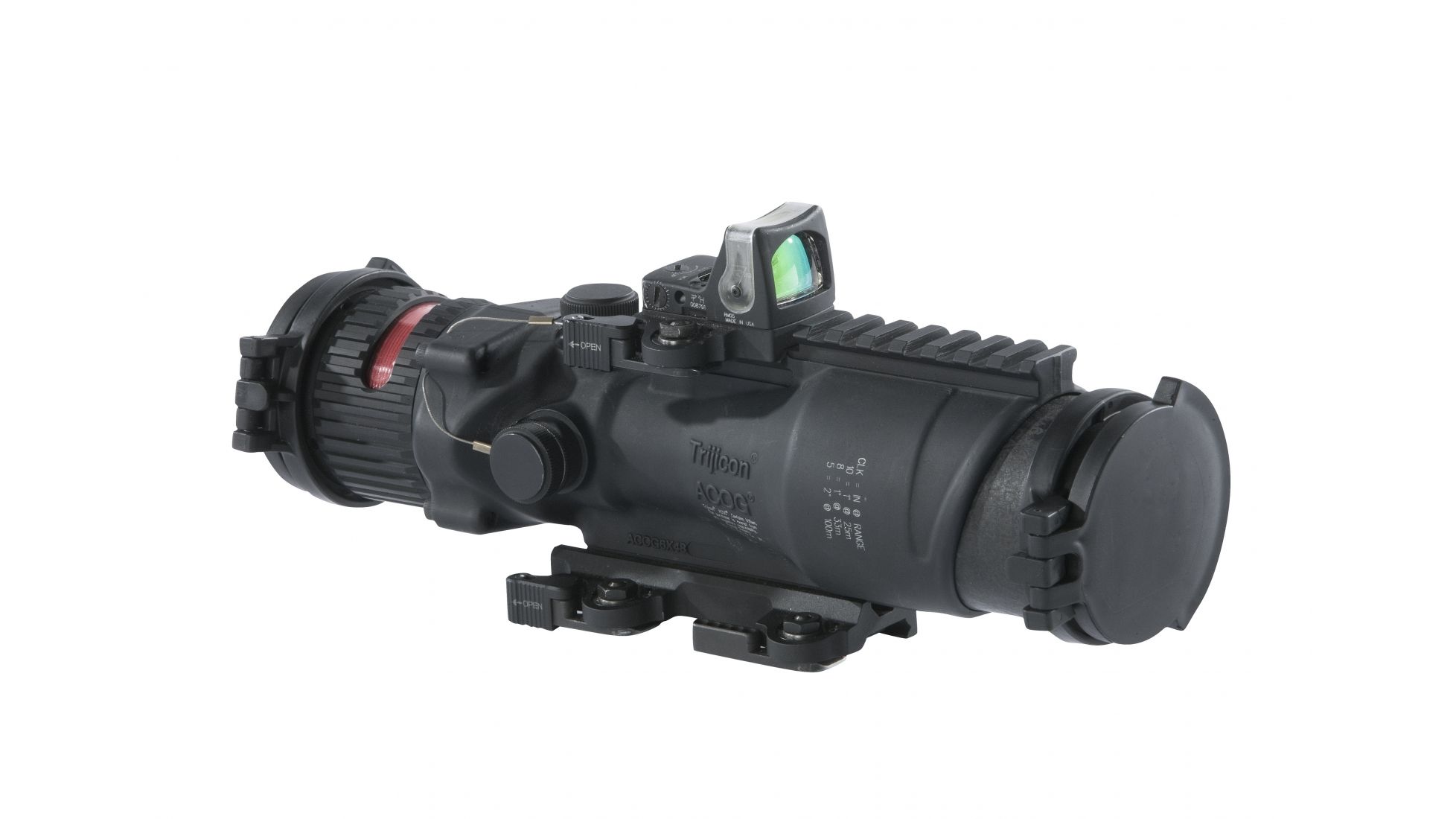 Trijicon ACOG 6x48 Machine Gun Day Optic, Dual Illuminated Horseshoe ...